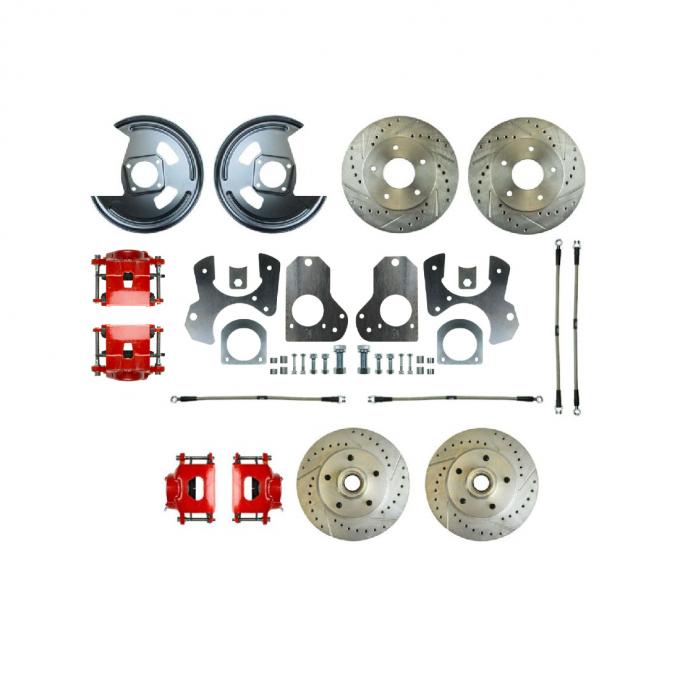 Right Stuff 82-88 GM G-Body Rear Brake Conversion Kit With Matching Front Rotors & Calipers A82RDM78Z