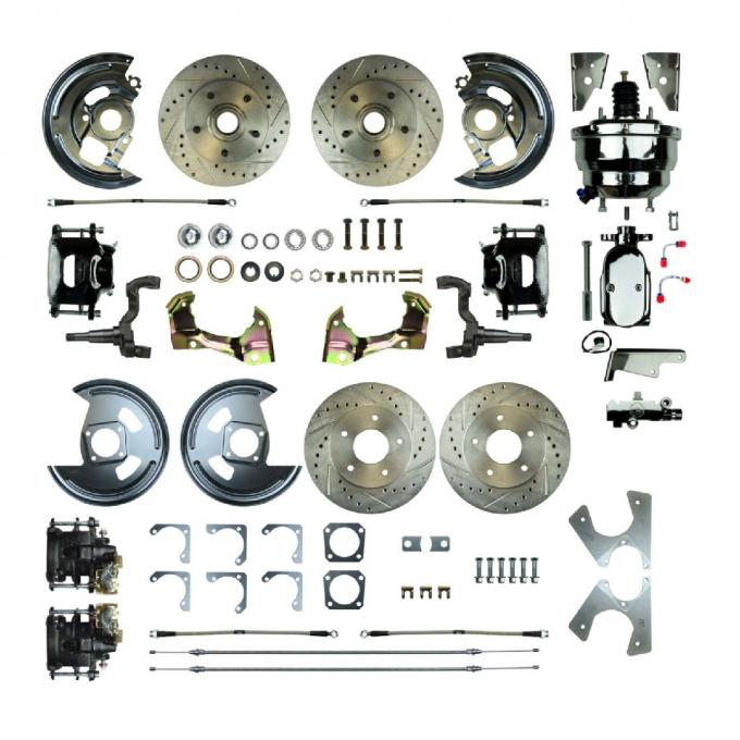 Right Stuff 1964-72 GM A-Body, Power 8" Booster, 4-Wheel Disc Brake Conversion AFXDC41CSX