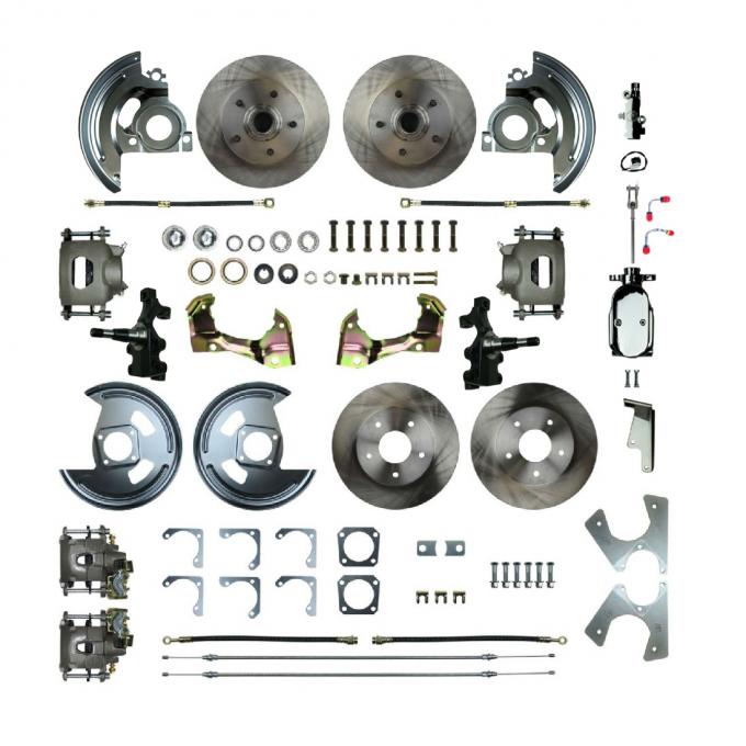 Right Stuff 1964-1972 Chevelle/GM A-Body, 2" Drop, 4-Wheel Manual Disc Brake Conversion AFXSD41DX
