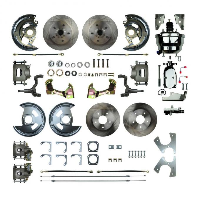 Right Stuff 1967-1972 Chevelle/GM A-Body, Power 8" Booster, 4-Wheel Disc Brake Conversion AFXDC46CX