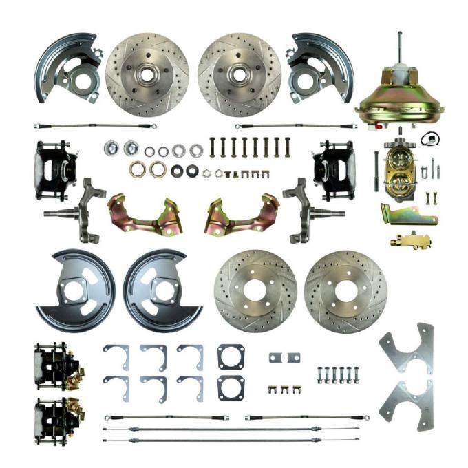 Right Stuff 1967-1972 GM A-Body, Power 11" Booster, 2" Drop, 4-Wheel Disc Brake Conversion AFXDC46DS