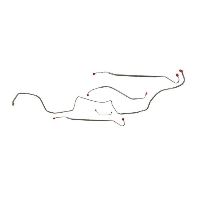 Right Stuff 1967 GTO/LeMans W/RA & HO Pre-Bent OE Steel Power Front Disc Brake Line Kit AKT6708