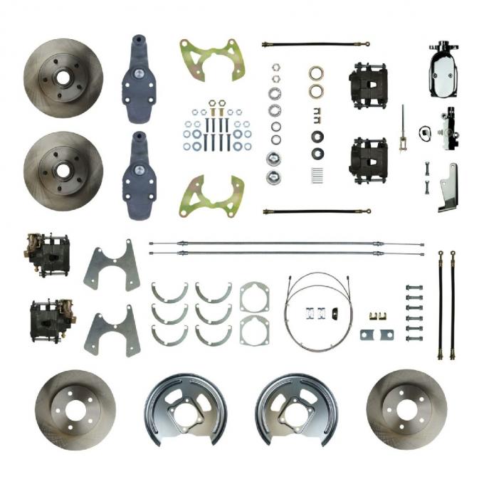 Right Stuff 1958-64 Chevrolet Impala, 2" Drop, 4-Wheel Manual Disc Brake Conversion Kit FSC584SDDX