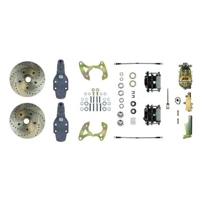 Right Stuff 1959-64 Impala/Bel Air, 2" Drop, Manual Front Disc Brake Conversion Kit FSC59SDDS