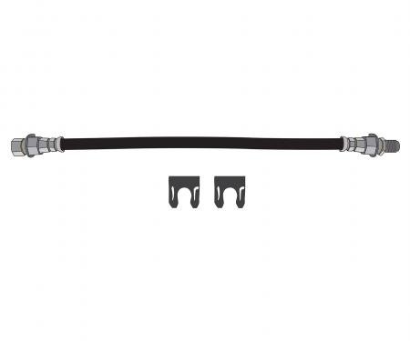 Right Stuff 1964-65 Chevelle/GM A-Body, Braided Stainless Steel Rear Brake Flex Hoses FH17S
