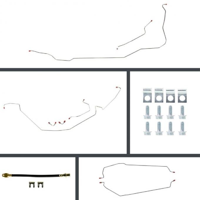 Right Stuff 1966 GM A-Body, Pre-Bent Manual Front Disc Brake Conversion Line Kit AOM66C2