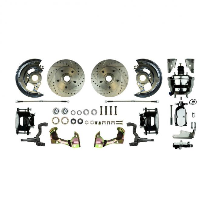 Right Stuff 1964-1972 Chevelle/GM A-Body Front Power, 8" Booster, Disc Brake Conversion Kit AFXDC01CSX