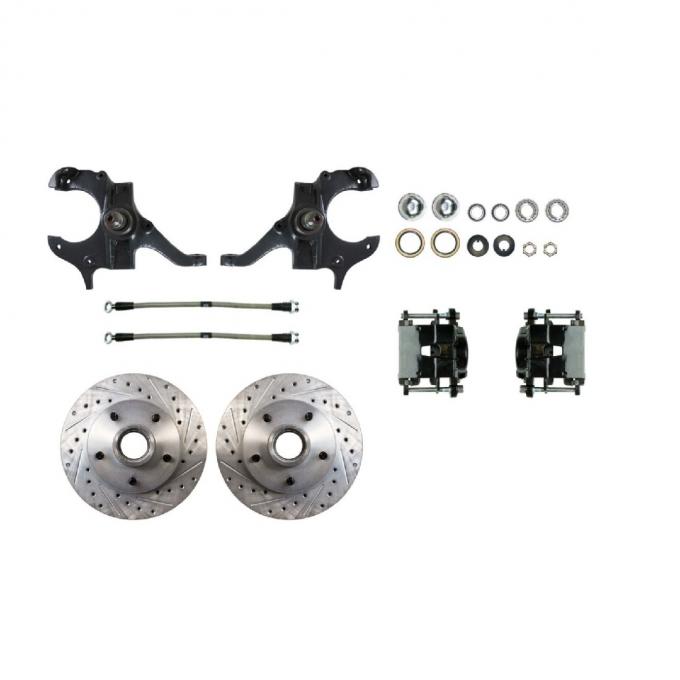 Right Stuff 1979-81 GM G-Body, 'At The Wheel', 2" Drop, Front Wheel Disc Brake Conversion AFXWK80DS