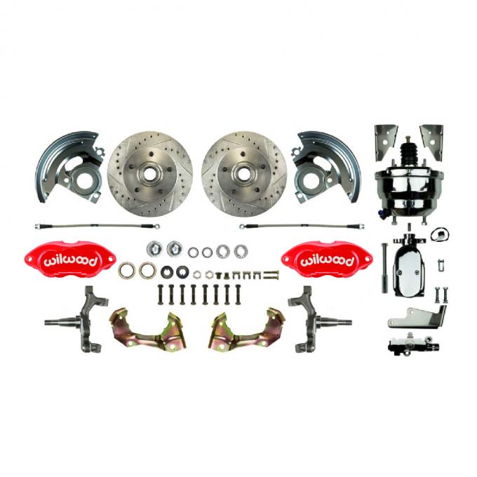 Right Stuff 1964-1974 GM A/F/X Body, 2" Drop, Front Power Disc Brake Conversion Kit AFXDC32DZX