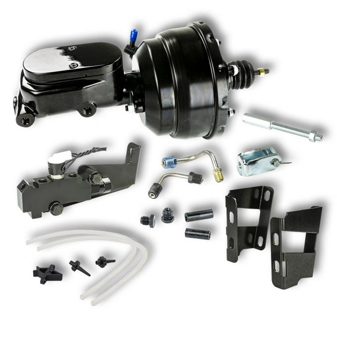 Right Stuff 59-70 Chevy Bel Air/Impala w/ Disc/Disc, Black Booster Master Cylinder Combo Kit B84315672