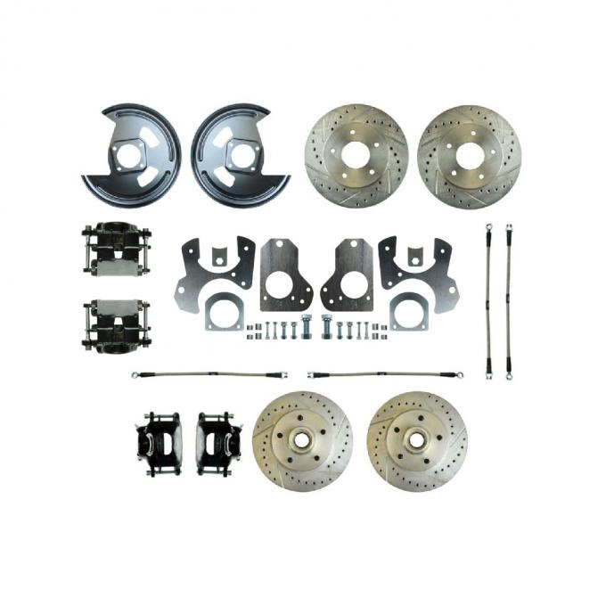 Right Stuff 82-88 GM G-Body Rear Brake Conversion Kit With Matching Front Rotors & Calipers A82RDM78S