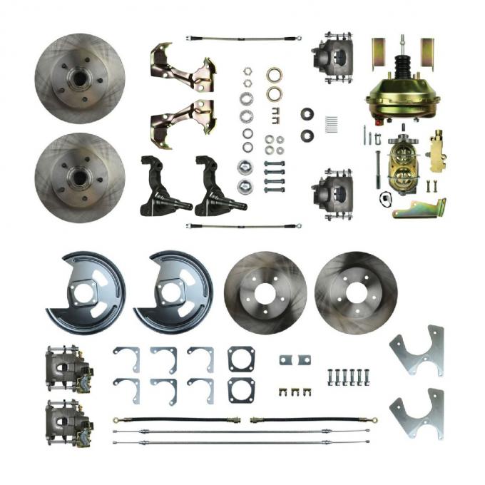 Right Stuff 1967-1972 Chevelle/GM A-Body, Power 11" Booster, 4-Wheel Disc Brake Conversion AFXDC46C