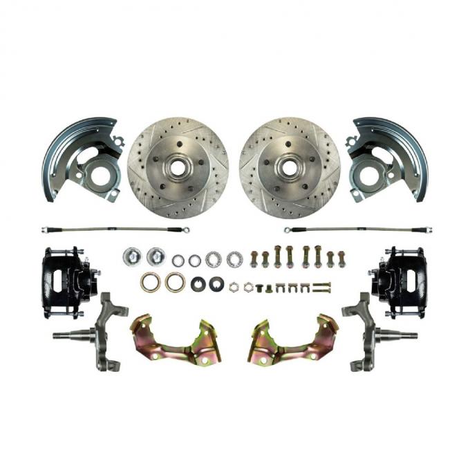 Right Stuff 1964-1972 Chevelle/GM A-Body Front 'At The Wheel' 2" Drop Big Brake Upgrade Kit AFXWK01DS