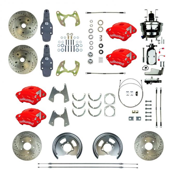 Right Stuff 1959-64 Chevrolet Impala, 2" Drop, Performance Front Disc Brake Conversion Kit FSC604DCDZX
