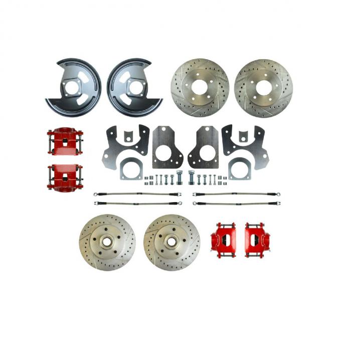 Right Stuff 1978 GM G-Body Rear Brake Conversion Kit With Matching Front Rotors & Calipers A78RDM78Z