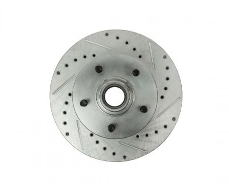 Right Stuff 1969-72 GM A/F-Body, Zinc Washed, 11" Drilled & Slotted Front Brake Rotor/Pair BR02ZDC