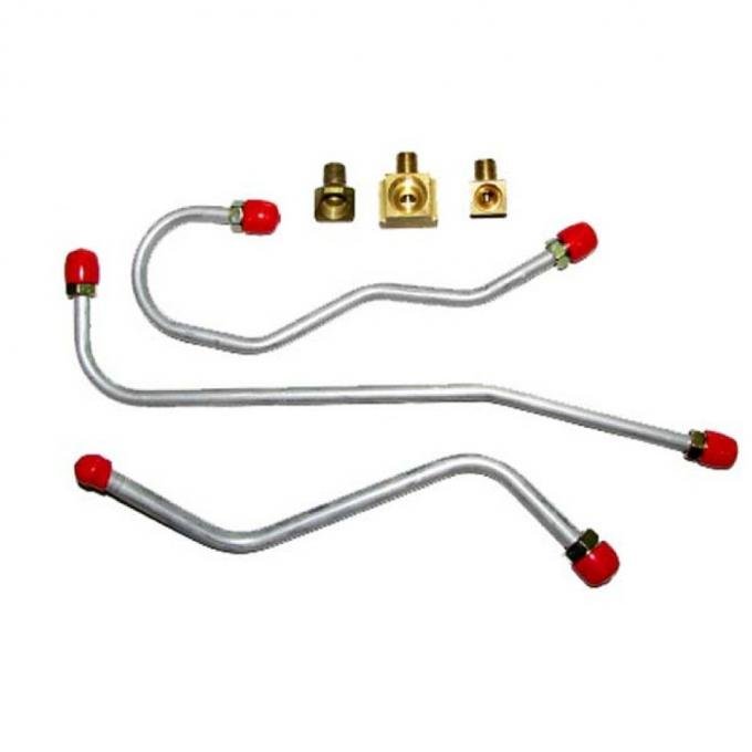 Right Stuff 1964-65 Pontiac GTO W/Tri Power, Pre-Bent Fuel Pump To Carb Aluminum Fuel Line FPC6423