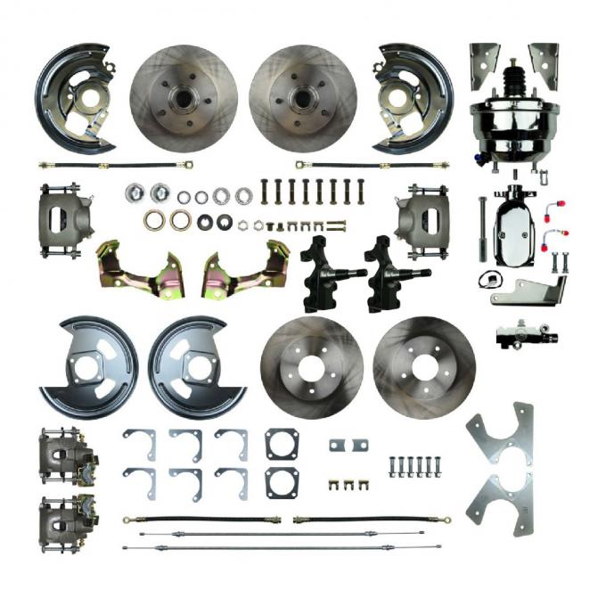 Right Stuff 1967-1972 GM A-Body, Power 8" Booster, 2" Drop, 4-Wheel Disc Brake Conversion AFXDC46DX