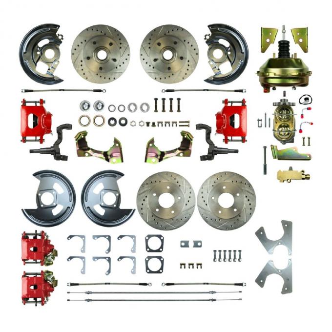 Right Stuff 1964-72 GM A-Body, Power 9" Booster, 4-Wheel Disc Brake Conversion AFXDC41CZ
