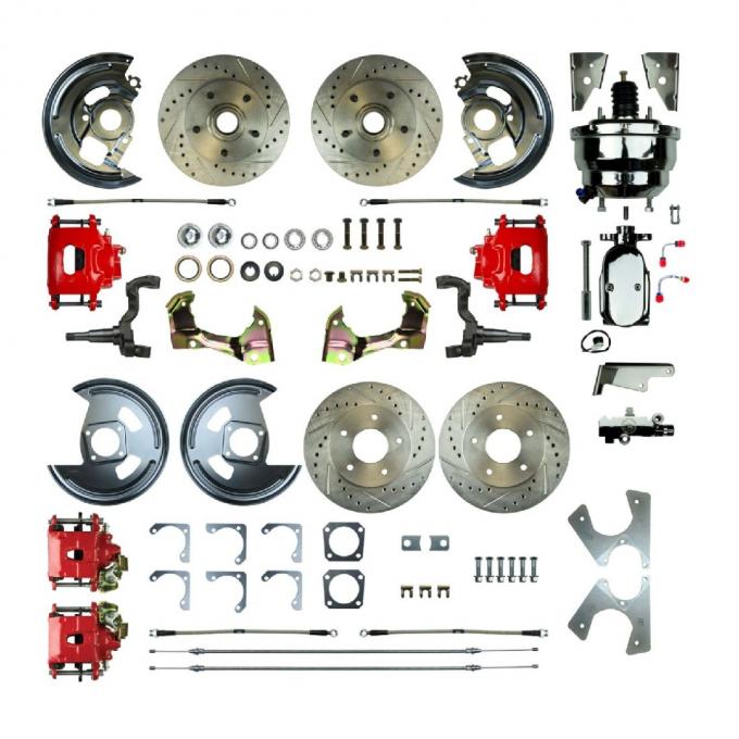 Right Stuff 1967 GM F-Body Non-Staggered 4 Wheel Power Disc Brake Conversion AFXDC42CZX