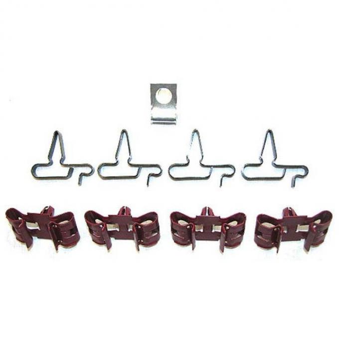 Right Stuff 1966-67 Pontiac/Buick A-Body (Except HO/RA Pontiac), 9-Piece Brake Line Clip Set ACS016
