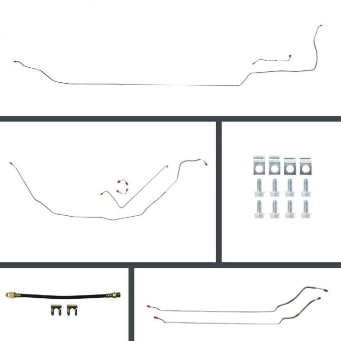 Right Stuff 69-72 GM A-Body, Pre-Bent Manual Front Disc Brake Conversion Line Kit AOM69C2