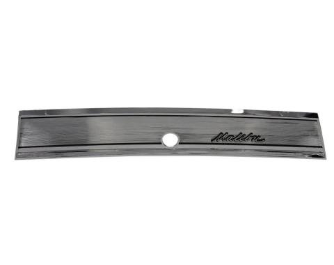 AMD Glove Box Fascia, Chrome, Malibu Script, 67 Chevelle P-GBC1800
