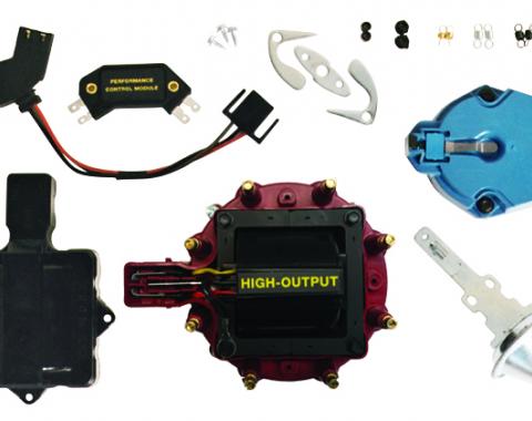 Proform Engine Distributor Tune-Up Kit, Fits GM HEI V8 Dist w/Internal Coil, Red Cap 66945RC