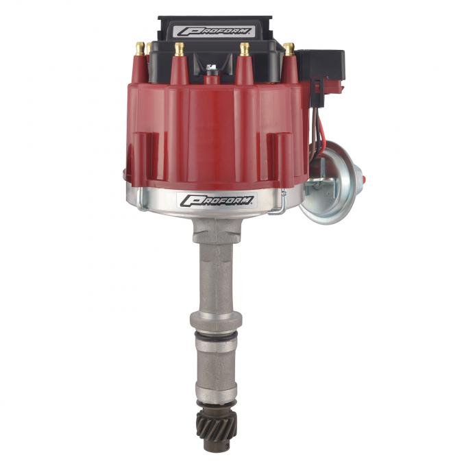 Proform HEI Distributor, Street/Strip, Built-In Coil, Red Cap, Fits Buick V8 Engines 67088