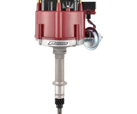 Proform HEI Distributor, Street/Strip, Built-In Coil, Red Cap, For Chevy Inline 6 Engine 67081