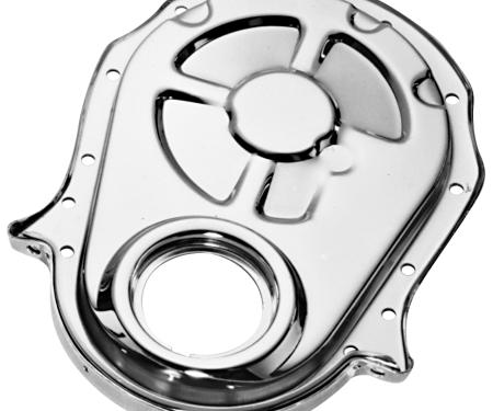 Proform Engine Timing Chain Cover, Chrome, Steel, Fit BB Chevy, Crankshaft Seal Included 66153