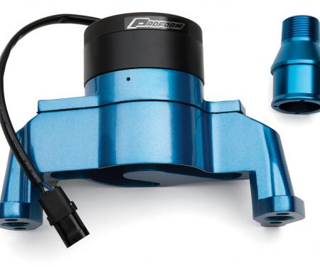 Proform Electric Engine Water Pump, Aluminum, Blue Powder Coat, Fits SB Chevy Engines 66225B