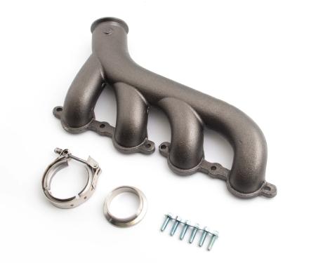CFR Performance Cast Iron Exhaust Manifold - Driver Side - V-Band Clamp - 2002-2012 Chevy LS HZ-9981
