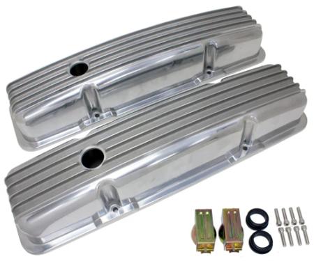 CFR Performance Aluminum Valve Covers - Short Style - Compatible with Chevy Small Block 283-400 - Finned HZ-6031-3