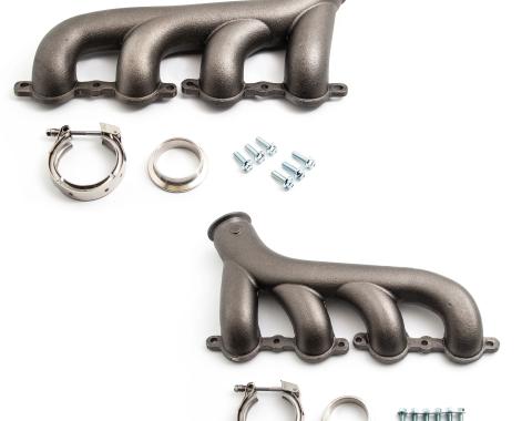 CFR Performance Cast Iron Exhaust Manifolds V-Band Driver Passenger 02-12 Chevy LS Based Kit HZ-9944-KIT