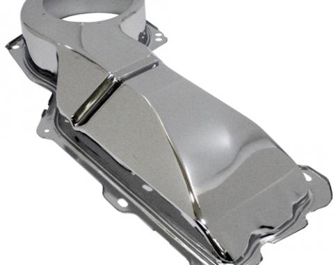 Heater Box Firewall Cover, Small Block, Chrome, 1967-1981