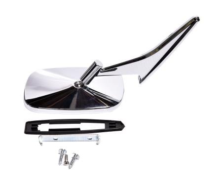 1967 Chevy Impala & Caprice Right Side Outside Door Mirror – Chrome, I-5 Classic Chevy