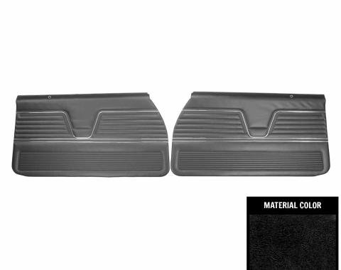 PUI Interiors 1969 Chevrolet Chevelle Pre-Assembled Black Front Door Panels PD250