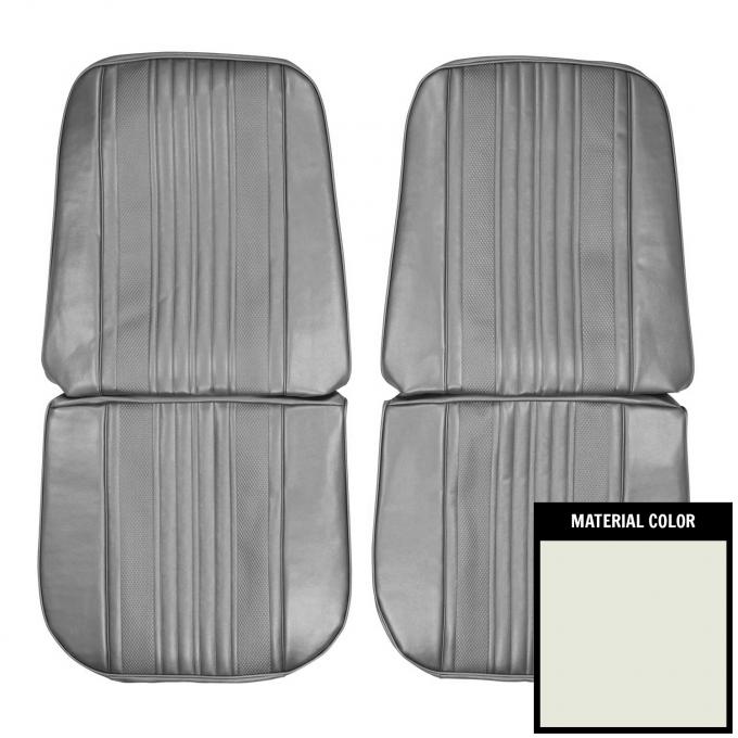 PUI Interiors 1970 Chevrolet Chevelle White Front Bucket Seat Covers 70AS37U