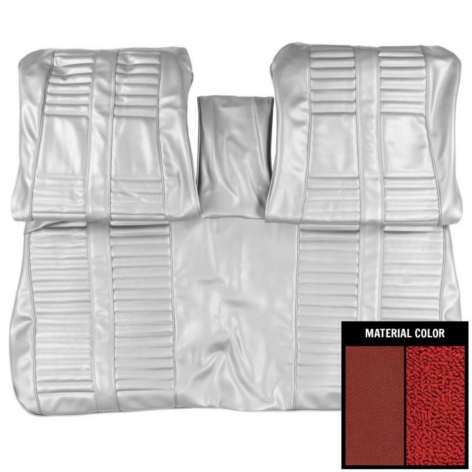 PUI Interiors 1966 Oldsmobile Cutlass Holiday Metallic Red Front Bench Seat Cover 66CS08B