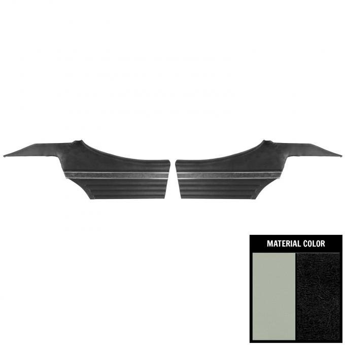 PUI Interiors 1970 Oldsmobile Cutlass/ "S" Hardtop Pre-Assembled White/Black Rear Door Panels 70CD372C-P
