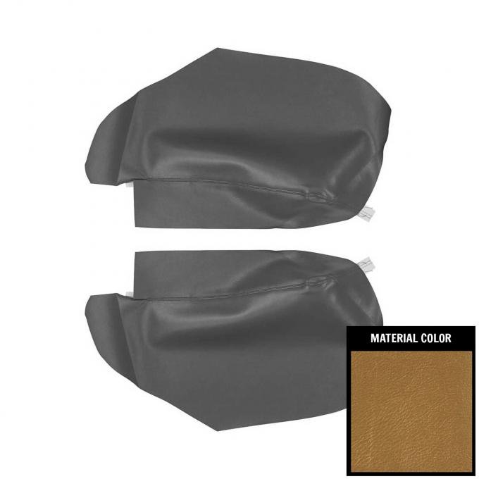 PUI Interiors 1967 Chevrolet Camaro/Pontiac Firebird Hardtop Gold Rear Arm Rest Covers 67FR43C