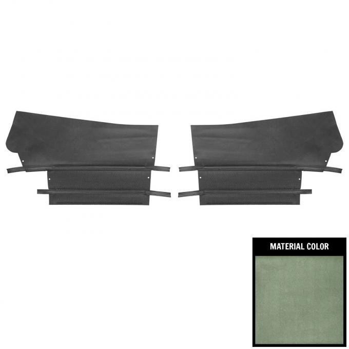 PUI Interiors 1970 Skylark 350/Custom/GS455 Convt Dark Metallic Green Rear Door Panels 70UD24V
