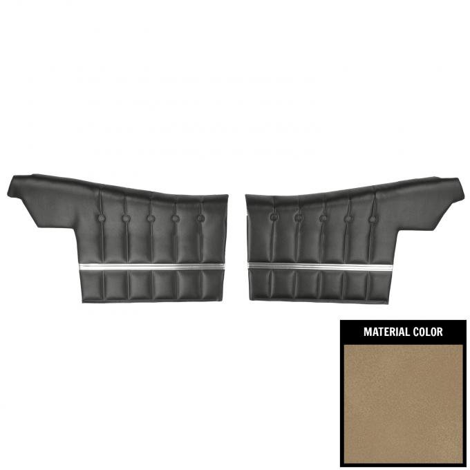 PUI Interiors 1969 Pontiac LeMans Covertible Custom Pre-Assembled Sandalwood Rear Door Panels 69GDLC41V-P