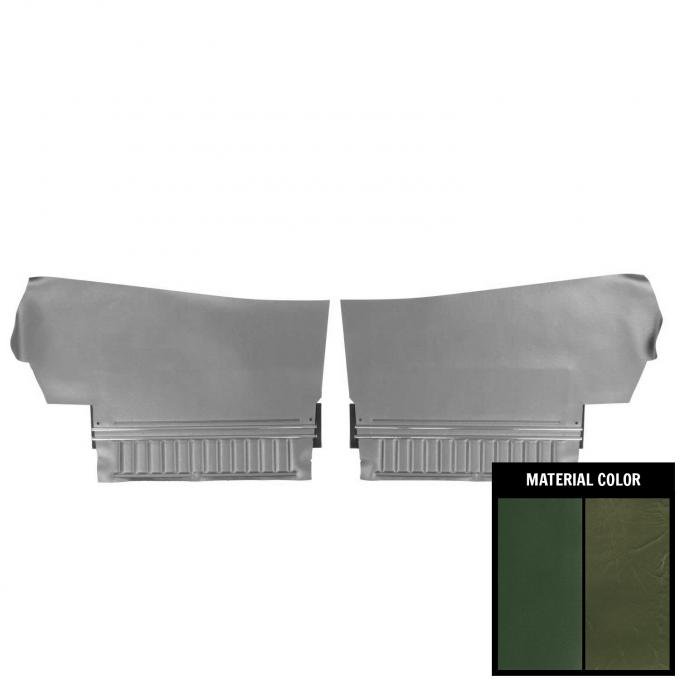 PUI Interiors 1971-1972 Chevrolet Chevelle Convertible Platinum Edition Green Rear Door Panels 70AD25V
