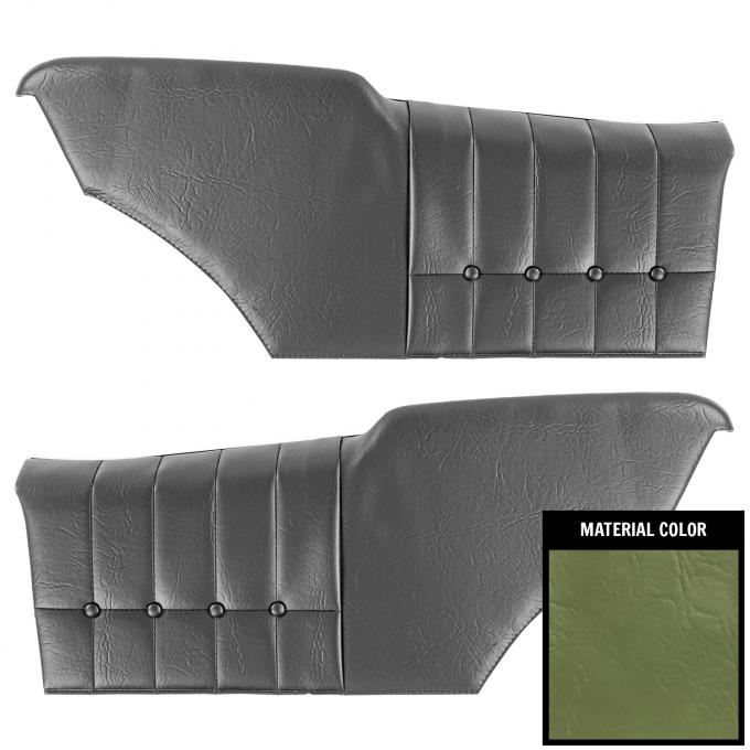 PUI Interiors 1971 Chevrolet Monte Carlo Hardtop Pre-Assembled Jade Green Rear Door Panels 71MD19C-P