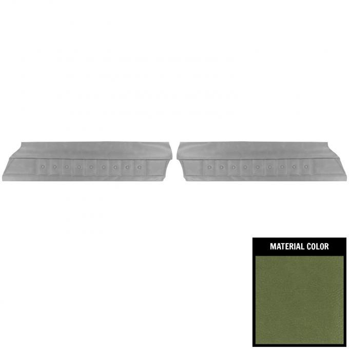 PUI Interiors 1974 Chevrolet Malibu Jade Green Front Door Panels 74AD19