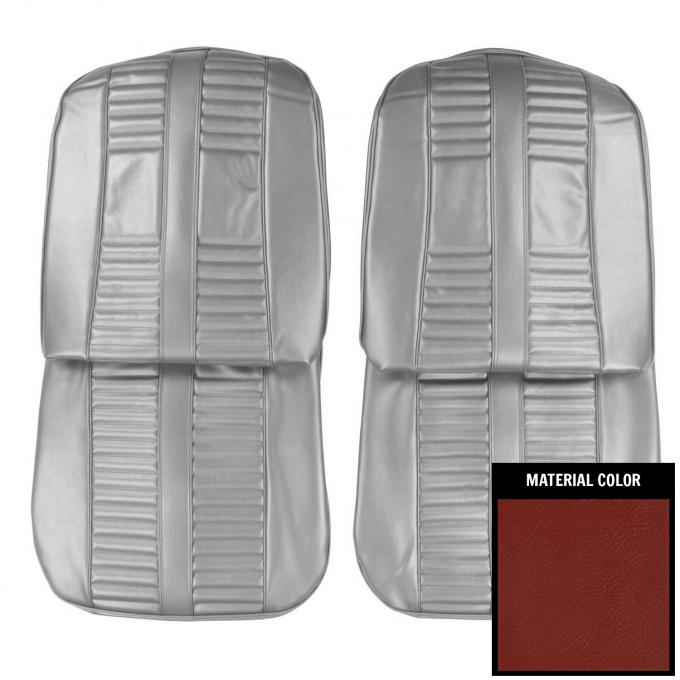 PUI Interiors 1966 Oldsmobile Cutlass Holiday Red Front Bucket Seat Covers 66CS30U