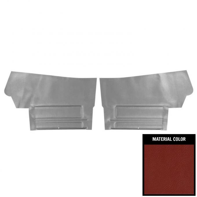 PUI Interiors 1968 Pontiac GTO/Lemans Convertible Red Rear Door Panels D441V