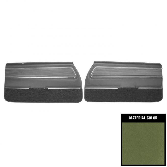 PUI Interiors 1971 Cutlass Supreme Pre-Assembled Sienna Jade Green Front Door Panels 71CD191P